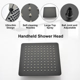Shower Faucets Sets Complete Shower System 16 Inches Rain Shower Head with Handheld Shower Valve