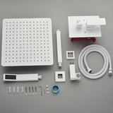 Shower Faucets Sets Complete Shower System 16 Inches Rain Shower Head with Handheld Shower Valve