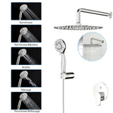 Shower System Pressure Wall Mounted Shower Faucet Set with Handheld - 10 x 10