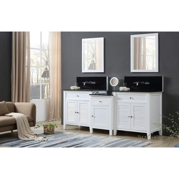 Shutter Spa Premium 82 In. Bath and Makeup Hybrid Vanity