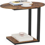 Side Table Small End Table - 15.7"D x 12.6"W x 25.6"H