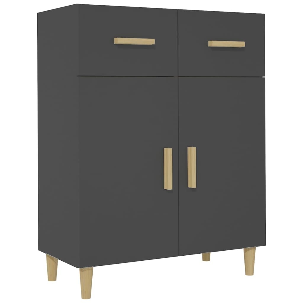 Sideboard Black 27.4"x13.4"x35" Engineered Wood