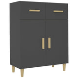 Sideboard Black 27.4"x13.4"x35" Engineered Wood
