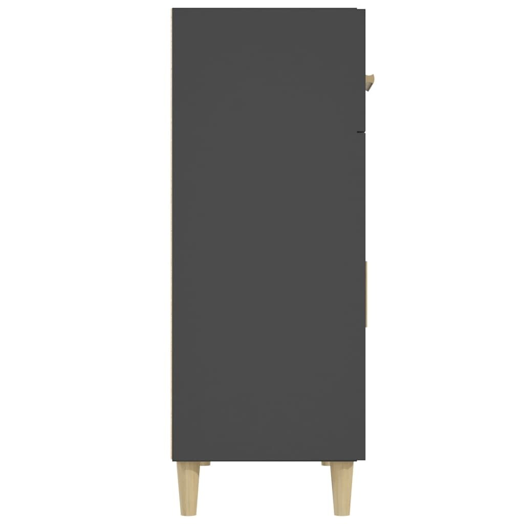 Sideboard Black 27.4"x13.4"x35" Engineered Wood