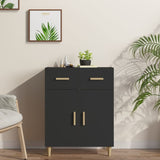Sideboard Black 27.4"x13.4"x35" Engineered Wood