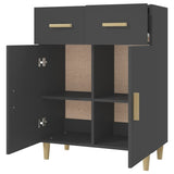 Sideboard Black 27.4"x13.4"x35" Engineered Wood