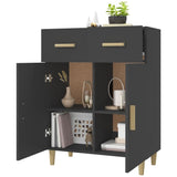 Sideboard Black 27.4"x13.4"x35" Engineered Wood