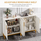 Sideboard Buffet Storage Cabinet Set with Door for Kitchen Dining Room, Accent Cabinet for Living Room