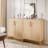Sideboard Buffet Storage Cabinet Set with Door for Kitchen Dining Room, Accent Cabinet for Living Room