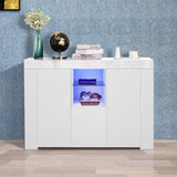 Sideboard Storage Cabinet with LED Light, 2 Doors