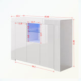 Sideboard Storage Cabinet with LED Light, 2 Doors