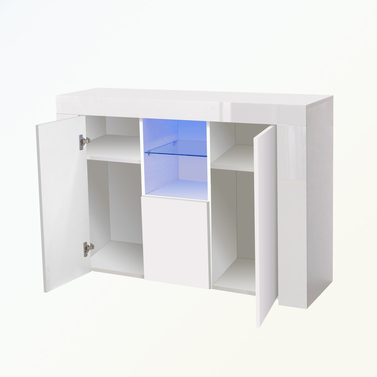 Sideboard Storage Cabinet with LED Light, 2 Doors