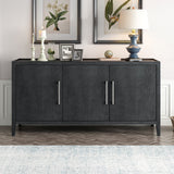 Sideboard Wooden Cabinet with 3 Metal handles and 3 Doors
