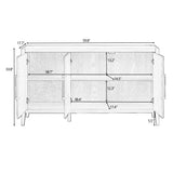 Sideboard Wooden Cabinet with 3 Metal handles and 3 Doors