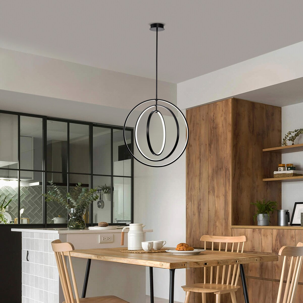 Sidley 3-Ring Integrated LED Chandelier for Dining/Living Room, Foyer, Office