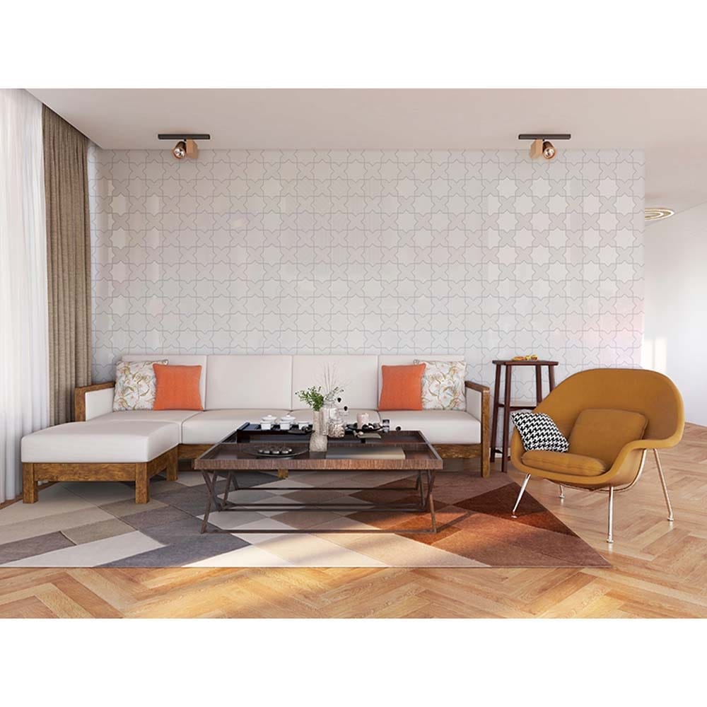 Apollo tile 5" x 5" Siena Glossy Pearl White Ceramic Tile (5.37 sq ft/case) - 27 Pack