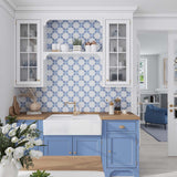 Siena 5.35 in. x 5.35 in. Matte Blue Ceramic Cross-Shaped Deco Wall and Floor Tile (5.37 sq. ft./case) (27-pack)