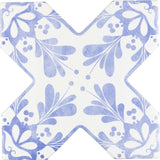 Siena 5.35 in. x 5.35 in. Matte Blue Ceramic Cross-Shaped Deco Wall and Floor Tile (5.37 sq. ft./case) (27-pack)