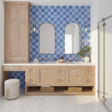 Siena 5.35 in. x 5.35 in. Matte Blue Ceramic Cross-Shaped Deco Wall and Floor Tile (5.37 sq. ft./case) (27-pack)