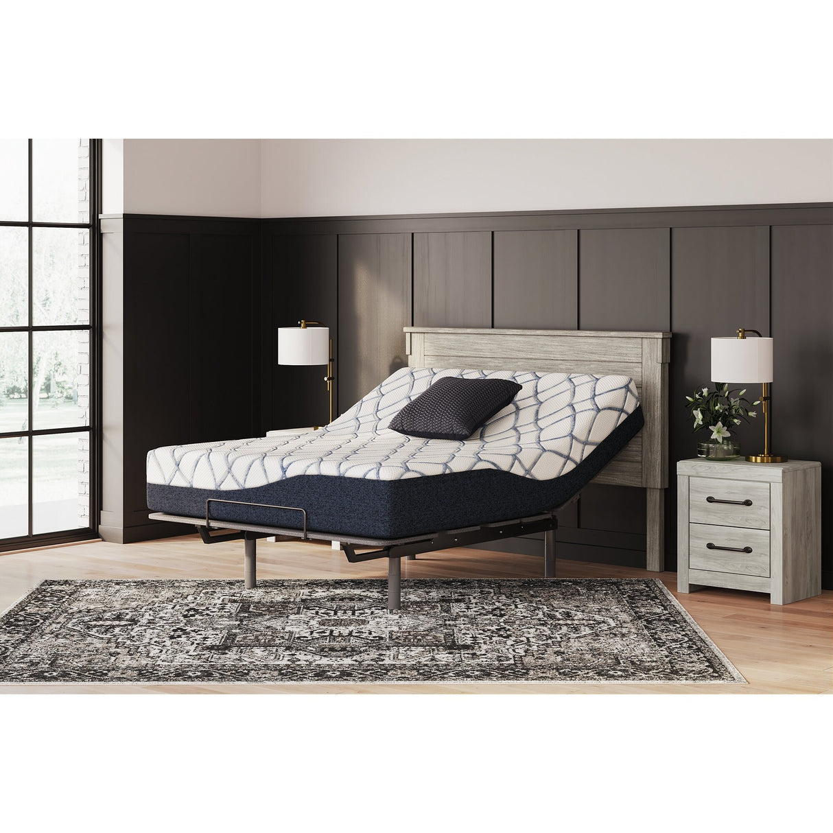 Signature Design by Ashley 12 Inch Chime Elite 2.0 White/Blue Mattress