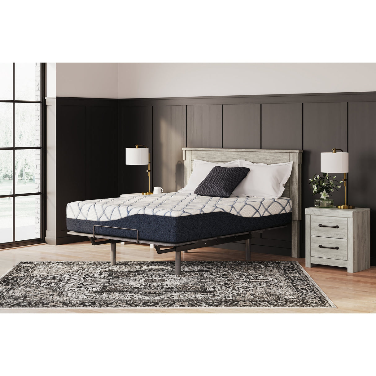 Signature Design by Ashley 12 Inch Chime Elite 2.0 White/Blue Mattress