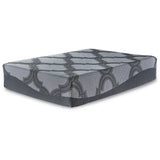 Signature Design by Ashley 14 Inch Ashley Hybrid Gray/Black 2-Piece Mattress Package