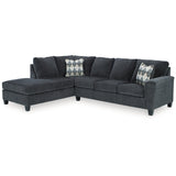 Signature Design by Ashley Abinger 2-Piece Sleeper Sectional with Chaise - 116"W x 91"D x 39"H