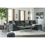 Signature Design by Ashley Abinger 2-Piece Sleeper Sectional with Chaise - 116"W x 91"D x 39"H