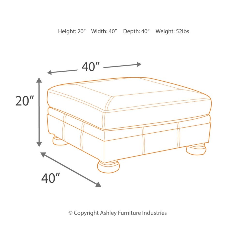 Banner Traditional Coffee Oversized Accent Ottoman