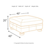 Banner Traditional Coffee Oversized Accent Ottoman
