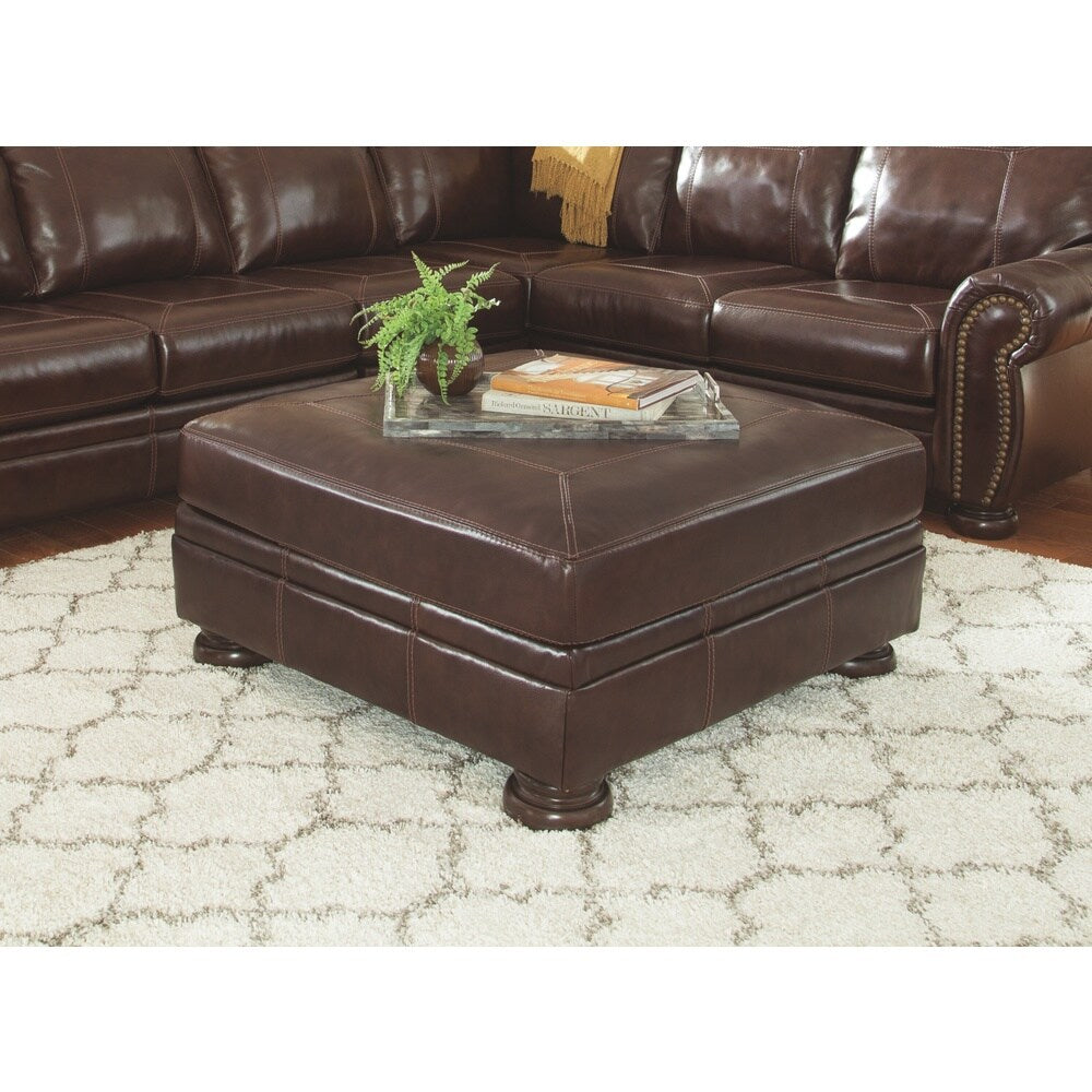 Banner Traditional Coffee Oversized Accent Ottoman