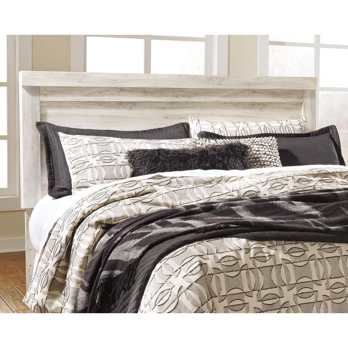 Signature Design by Ashley Bellaby Panel Headboard - Whitewash