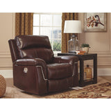 Signature Design by Ashley Burgundy Timmons Power Recliner w/Adjustable Headrest