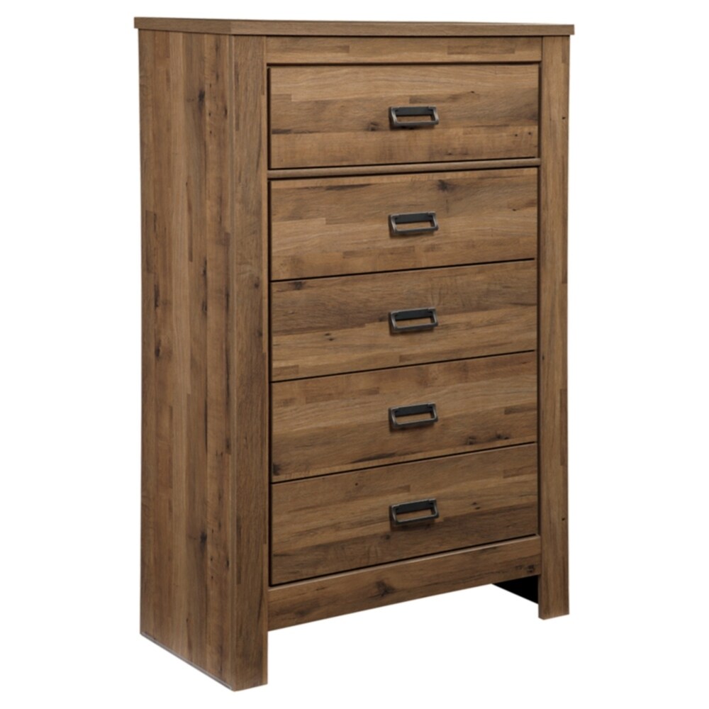 Signature Design by Ashley Cinrey Medium Brown Five Drawer Chest