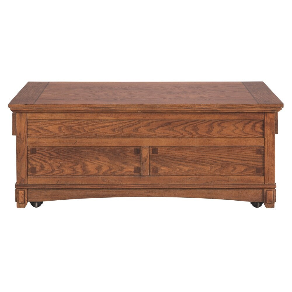 Cross Island Casual Lift Top Cocktail Table Medium Brown