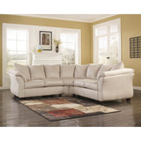 Darcy 2-piece Stone Loveseat Sectional