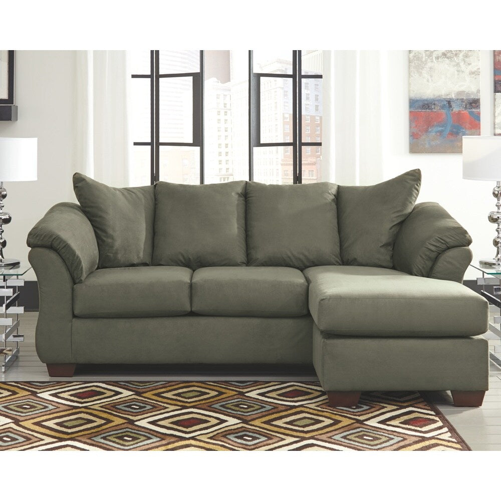 Signature Design by Ashley, Darcy Contemporary Sage Sofa Chaise
