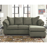 Signature Design by Ashley, Darcy Contemporary Sage Sofa Chaise