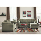 Signature Design by Ashley, Darcy Contemporary Sage Sofa Chaise