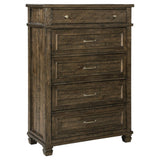 Darloni Five Drawer Chest - Casual Style - Grayish Brown