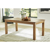 Signature Design by Ashley Dressonni Brown Dining Extension Table - 93.5" W x 35.5" D x 30" H