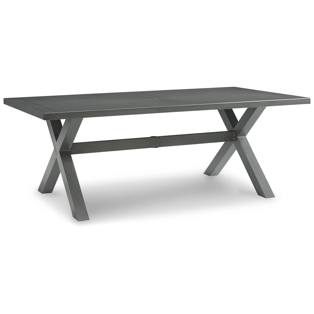 Signature Design by Ashley Elite Park Outdoor Dining Table with Umbrella Option - 80"W x 42"D x 29"H