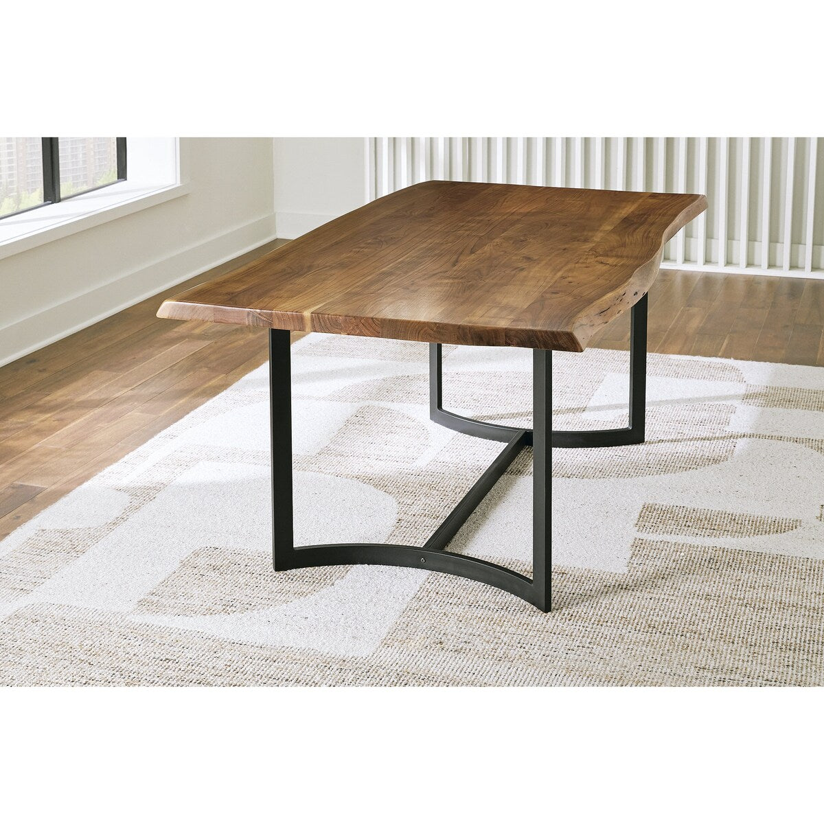 Signature Design by Ashley Fortmaine Brown/Black Dining Table - 72.25" W x 38.63" D x 30.63" H