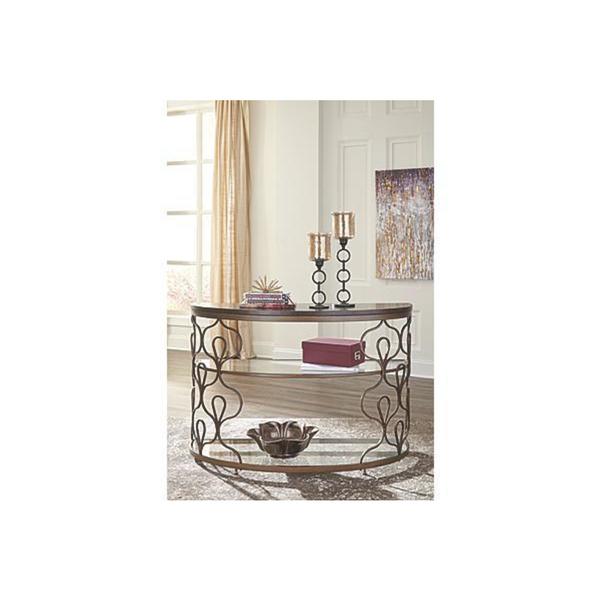 Signature Design by Ashley Fraloni Traditional Bronze Sofa Table