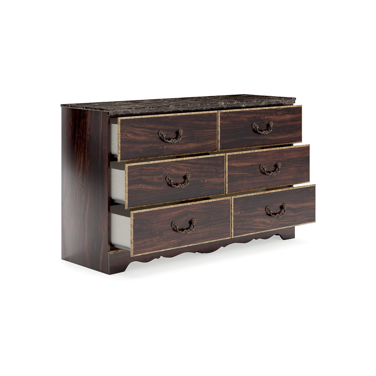 Signature Design by Ashley Glosmount Brown/Red Dresser