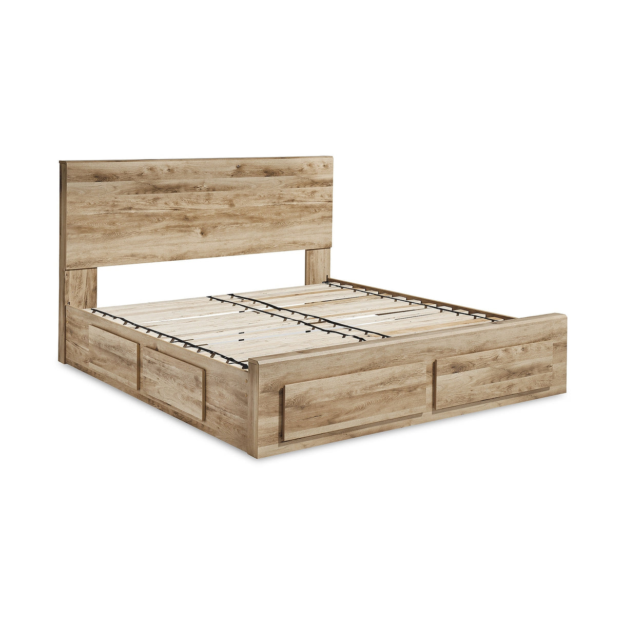 Signature Design by Ashley Hyanna Tan Brown Storage Bed with 2 Under Bed Storage Drawer