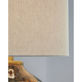 Signature Design by Ashley Jadstow Metallic/Gray Glass Table Lamp - 16"W x 16"D x 24"H