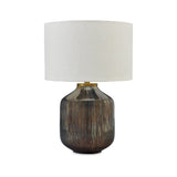 Signature Design by Ashley Jadstow Metallic/Gray Glass Table Lamp - 16"W x 16"D x 24"H