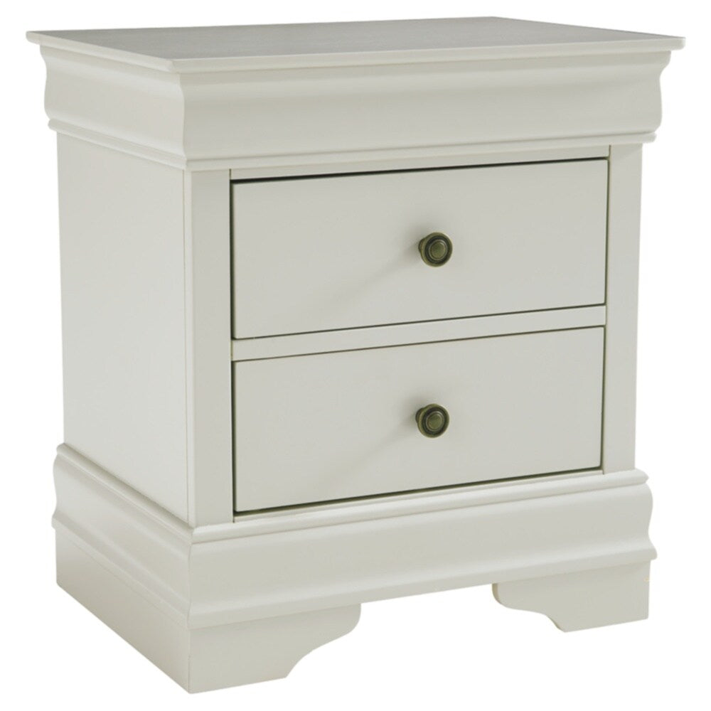 Jorstad Two Drawer Night Stand - Traditional Style - Gray