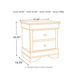 Jorstad Two Drawer Night Stand - Traditional Style - Gray